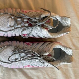 Nike Shox TL White and Pink Shoes (worn once)